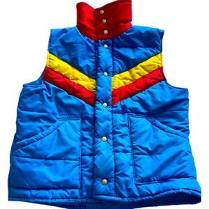 Gorgeous Retro Vintage Ski Snowboard & Snowmobile Puffer Vest! FREE SHIPPING 🏂